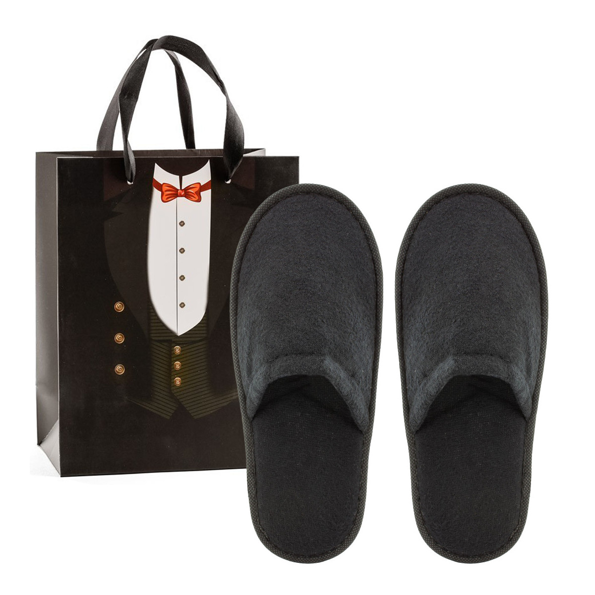 Baskets pour hommes noires dans un sac cadeau