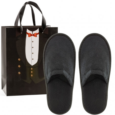 Baskets pour hommes noires dans un sac cadeau