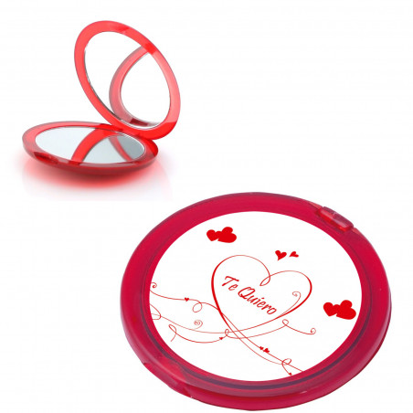 Miroir de maquillage avec adhésif pour personnaliser avec une image pour un cadeau de la Saint-Valentin