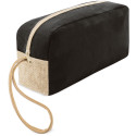 Grande trousse de toilette pour homme avec foulard, présentée dans un sac cadeau personnalisé avec un autocollant. Coffret