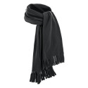 Grande trousse de toilette pour homme avec foulard, présentée dans un sac cadeau personnalisé avec un autocollant. Coffret