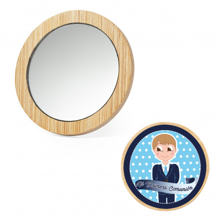 Miroir en bois avec adhésif pour communion