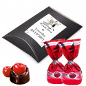 Chocolats à la liqueur de cerise dans un coffret cadeau
