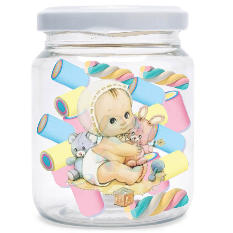 Pot de bonbons pour baptême