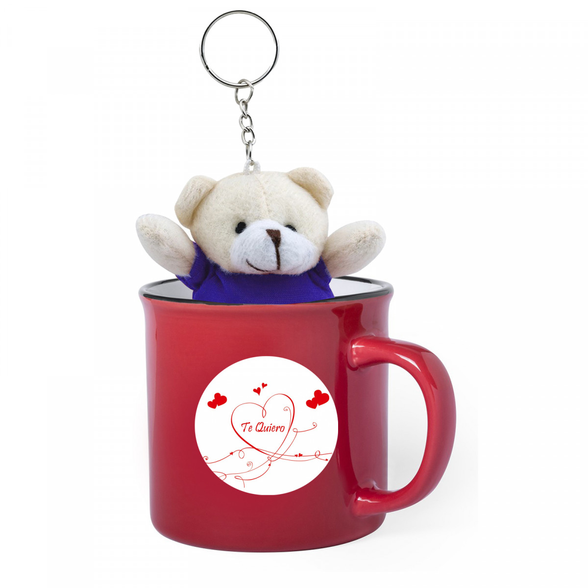 Mug personnalisé avec un ours en peluche pour un cadeau de Saint-Valentin pour une femme