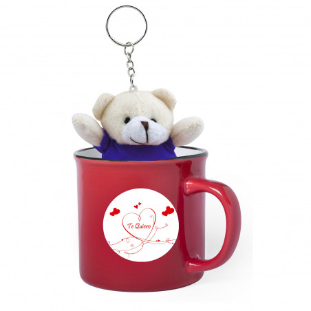 Mug personnalisé avec un ours en peluche pour un cadeau de Saint-Valentin pour une femme