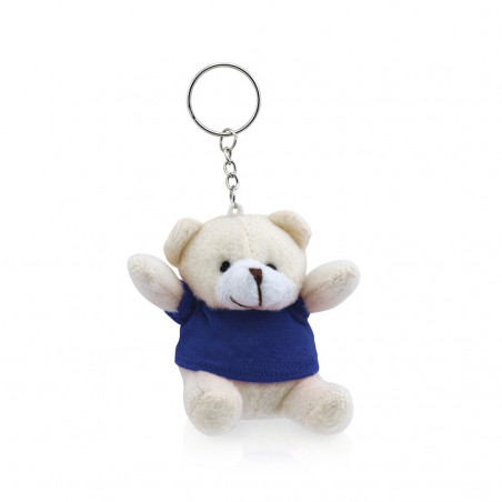 Porte-clés en peluche ours avec t-shirt dans un sac cadeau