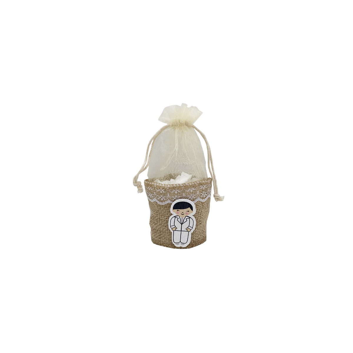 Sac de communion pour garçon avec panier