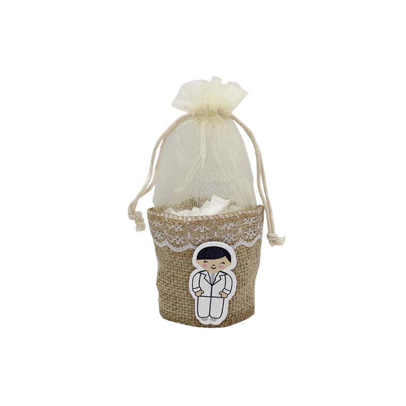 Sac de communion pour garçon avec panier