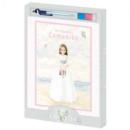 Livre de signatures et d'empreintes communion de fille