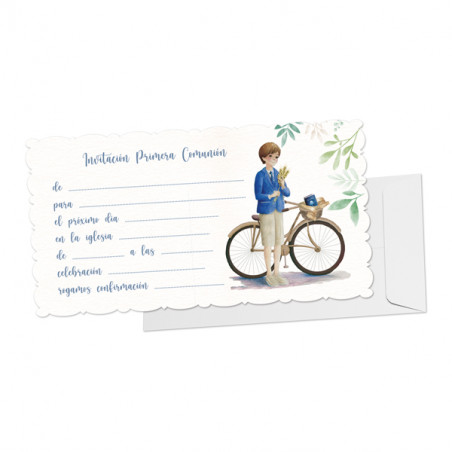 Acan Tradineur Lot De 20 Cartes D'invitation En Papier Pour Première Communion, Famille, Fêtes, Célébrations Religieuses 13,5 X 8 Cm