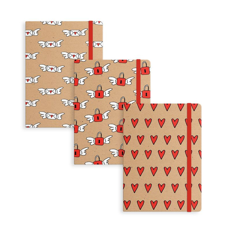 Cahier à couverture rigide avec un design romantique à offrir