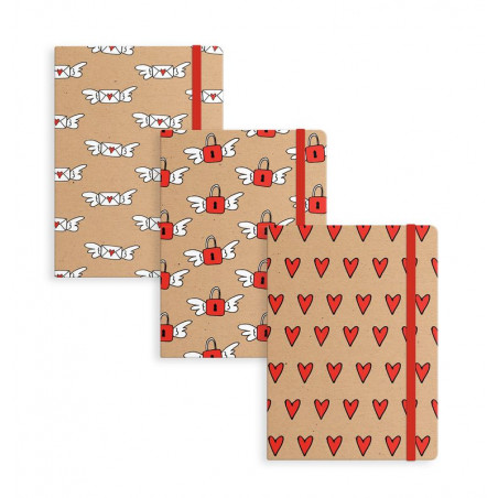 Cahier à couverture rigide avec un design romantique à offrir