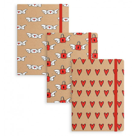 Cahier avec fermeture élastique et couverture rigide à offrir pour l'occasion