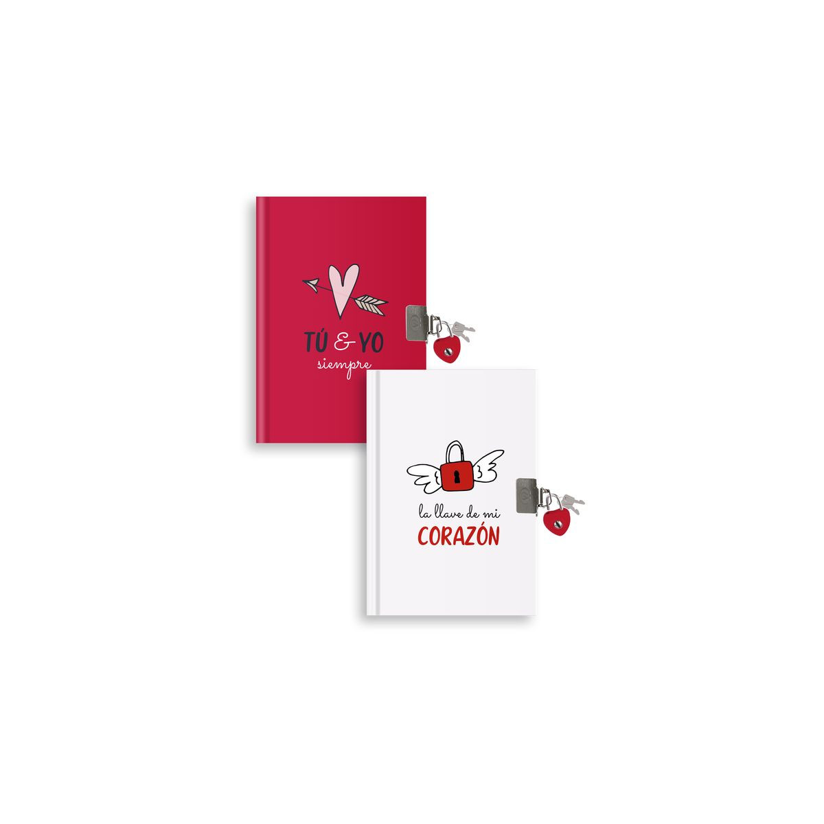 Journal personnel avec serrure en forme de coeur