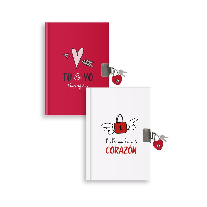 Journal personnel avec serrure en forme de coeur
