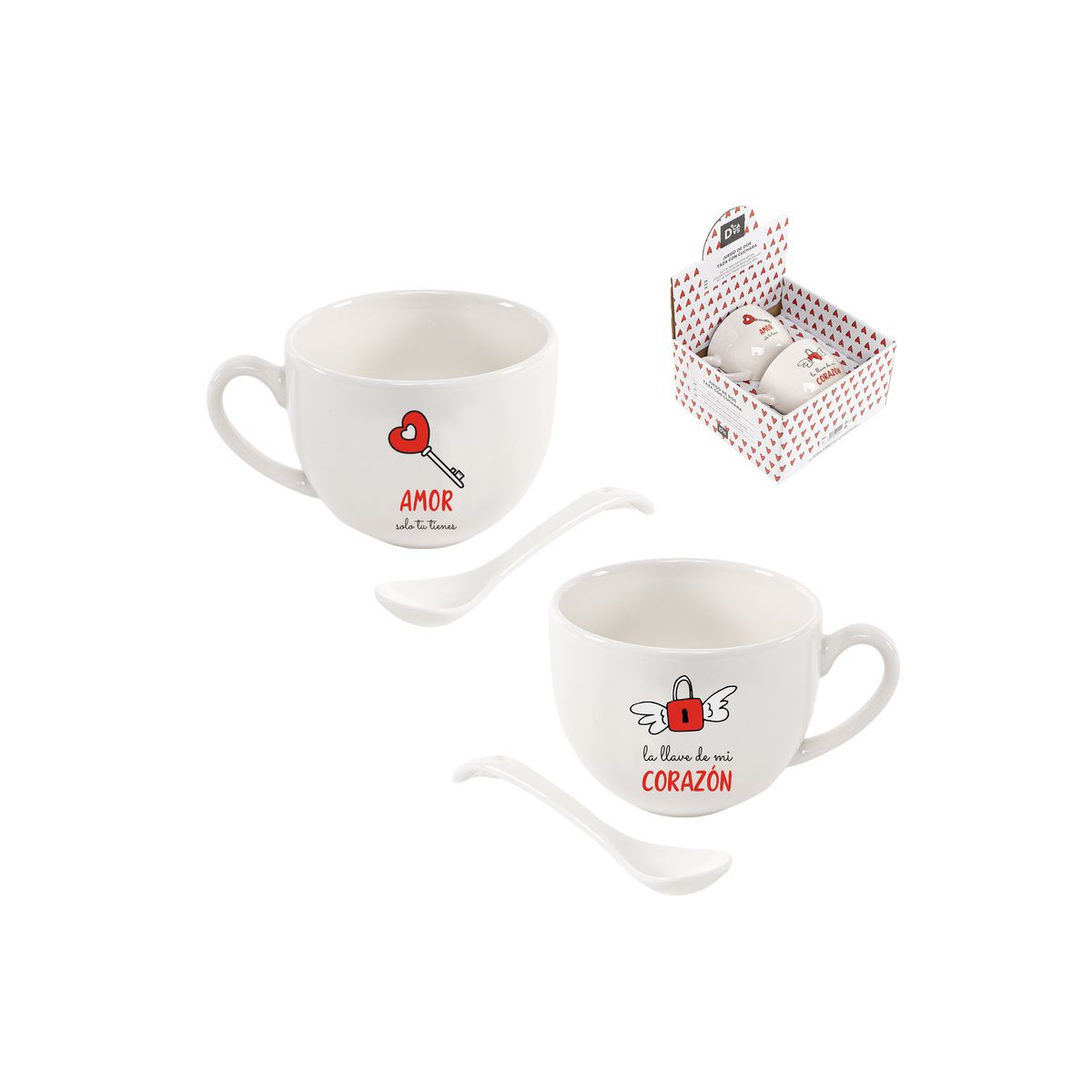 Ensemble bol et cuillère cadeau émotionnel