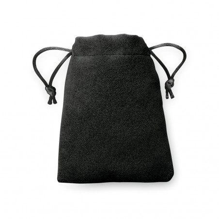 Bracelet de bijoux fins dans un sac en daim noir