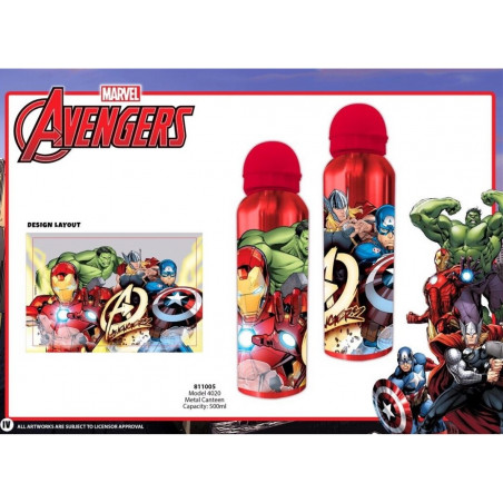 Bouteille en métal pour eau Avengers