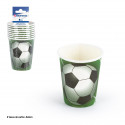 Pack de 8 gobelets jetables football