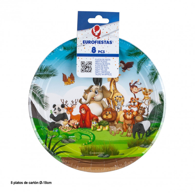Pack de 8 assiettes jetables pour animaux