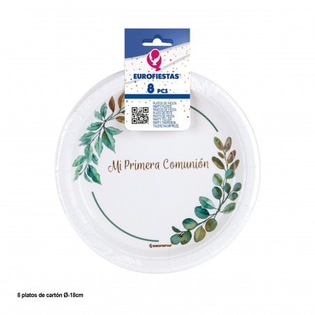 pack assiettes jetables première communion