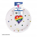 Pack de 8 assiettes jetables pour soirées LGBT