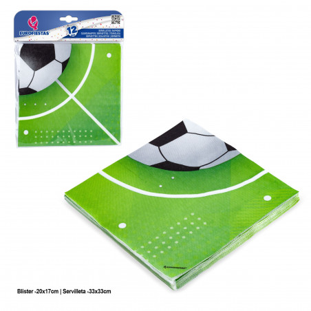 pack assiettes jetables football sur gazon