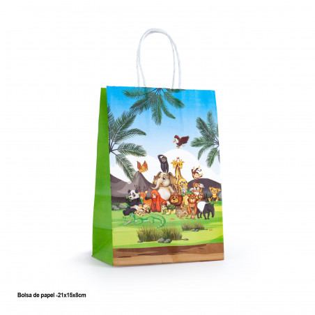 Sac en papier pour enfants avec des animaux