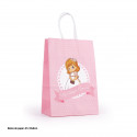 Sac en papier pour première communion en rose