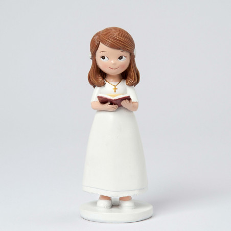 Figurine de gâteau communion fille bible