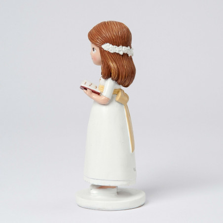 Figurine de gâteau communion fille bible