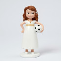 Figure gâteau communion footballeuse