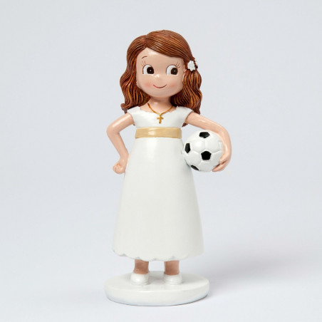 Figure gâteau communion footballeuse