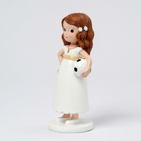 Figure gâteau communion footballeuse