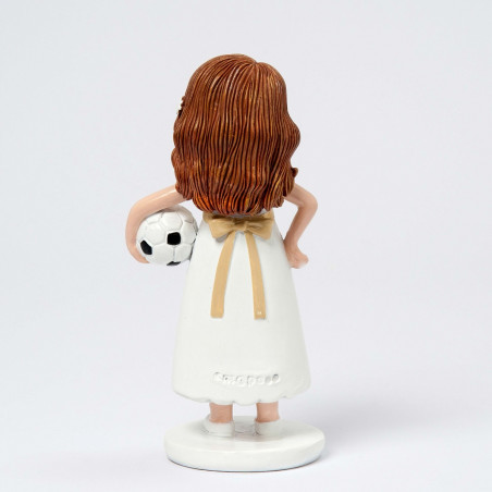 Figure gâteau communion footballeuse