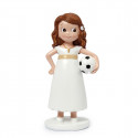 Figure gâteau communion footballeuse