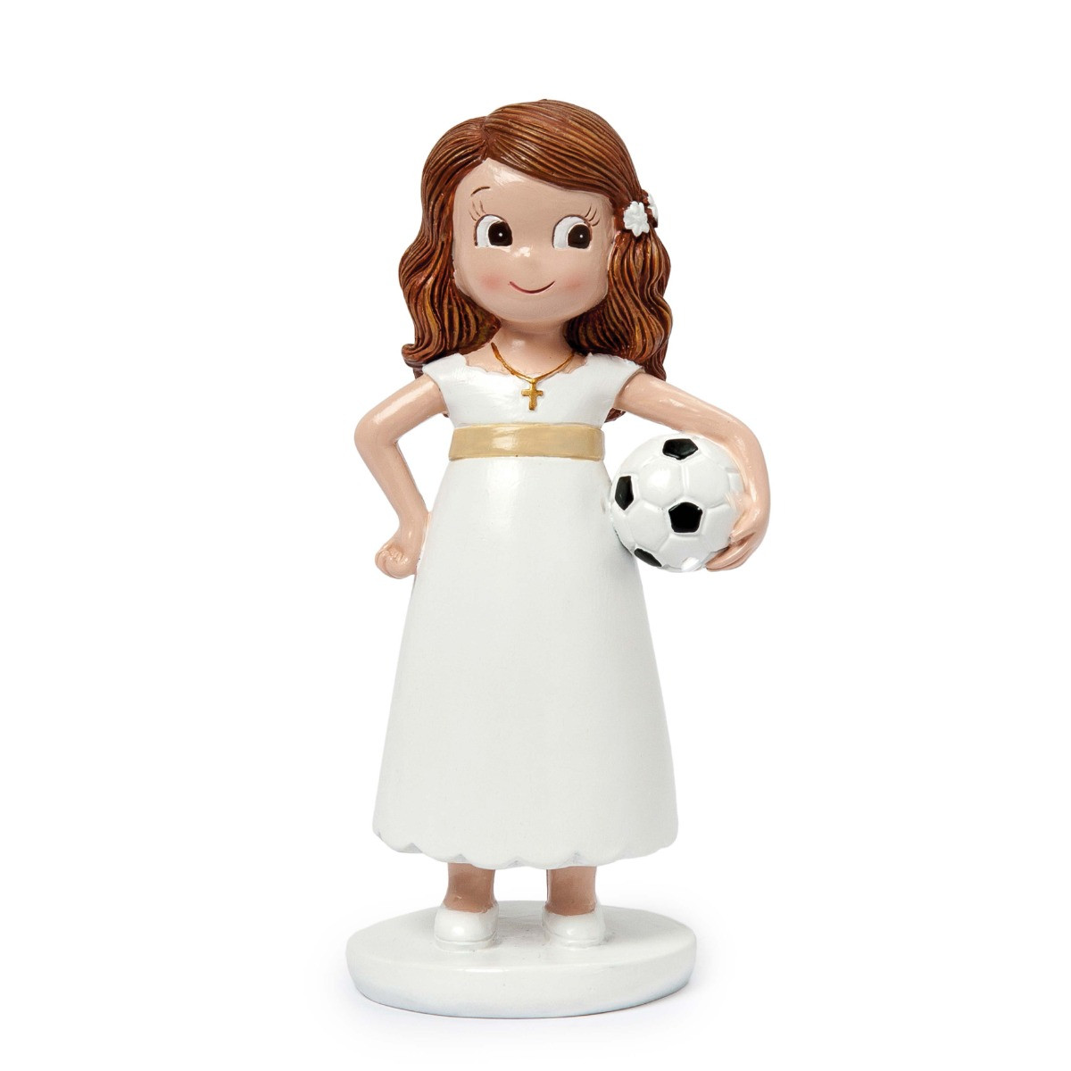 Figure gâteau communion footballeuse