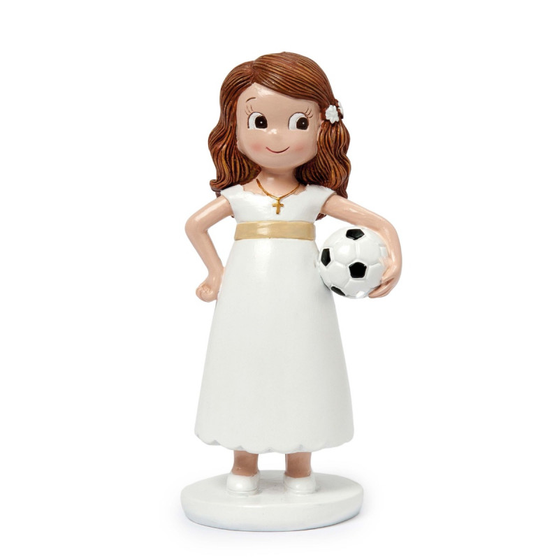 Figure gâteau communion footballeuse