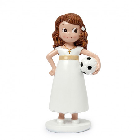 Figure gâteau communion footballeuse