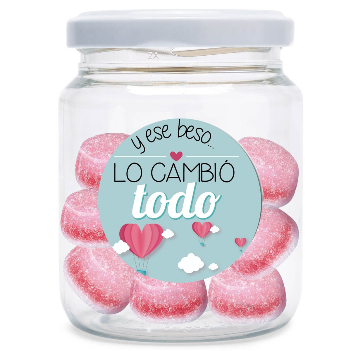 Cadeau pot de bonbons d'amour