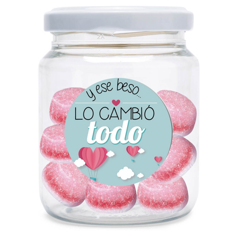 Cadeau pot de bonbons d'amour