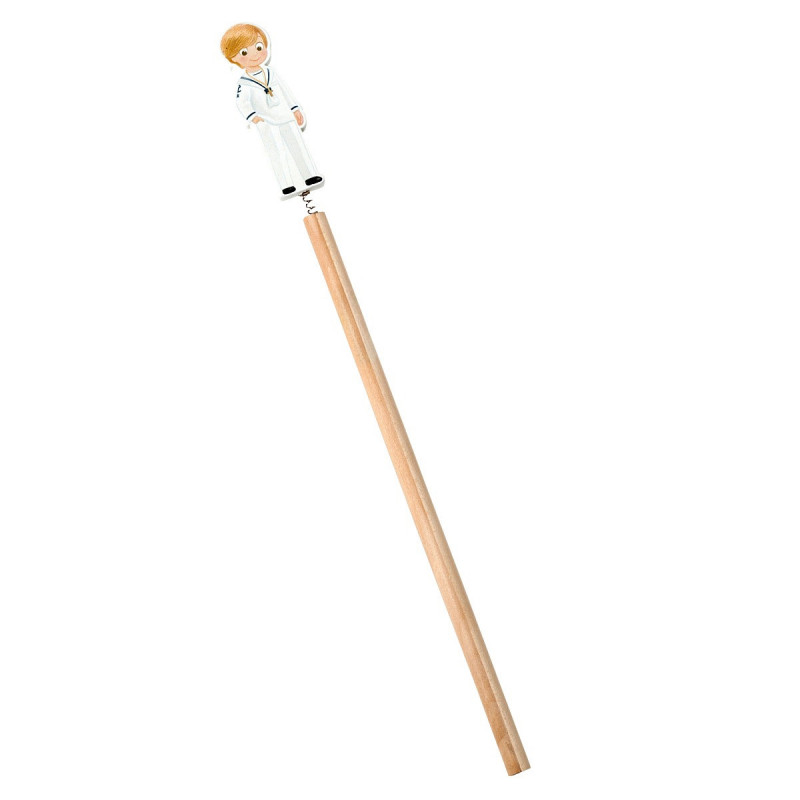 Pot à Crayons Bois Maison 14cm