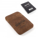 Porte-cartes pour homme en simili cuir couleur marron