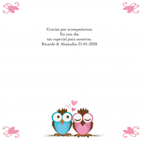 Broche de mariée avec carte personnalisée et cœur en chocolat
