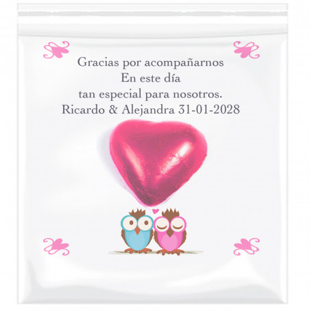 Carte de remerciement de mariage personnalisée