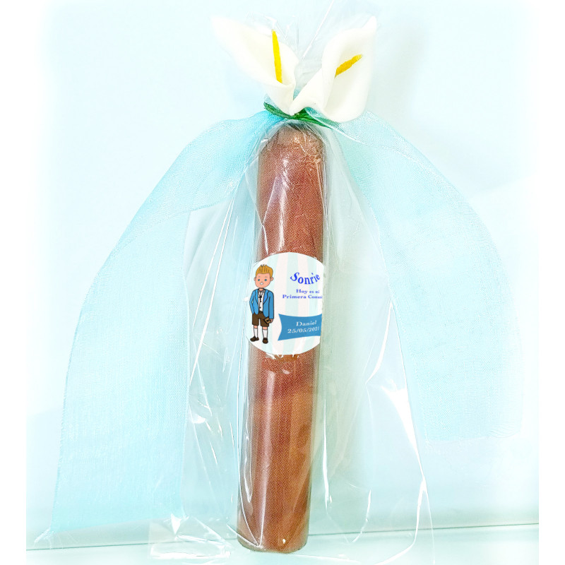 Pack de 40 cigares au chocolat avec des autocollants de communion personnalisables
