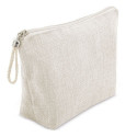 Trousse de toilette blanche pour femme avec pochette cadeau et autocollant personnalisable avec texte et photo