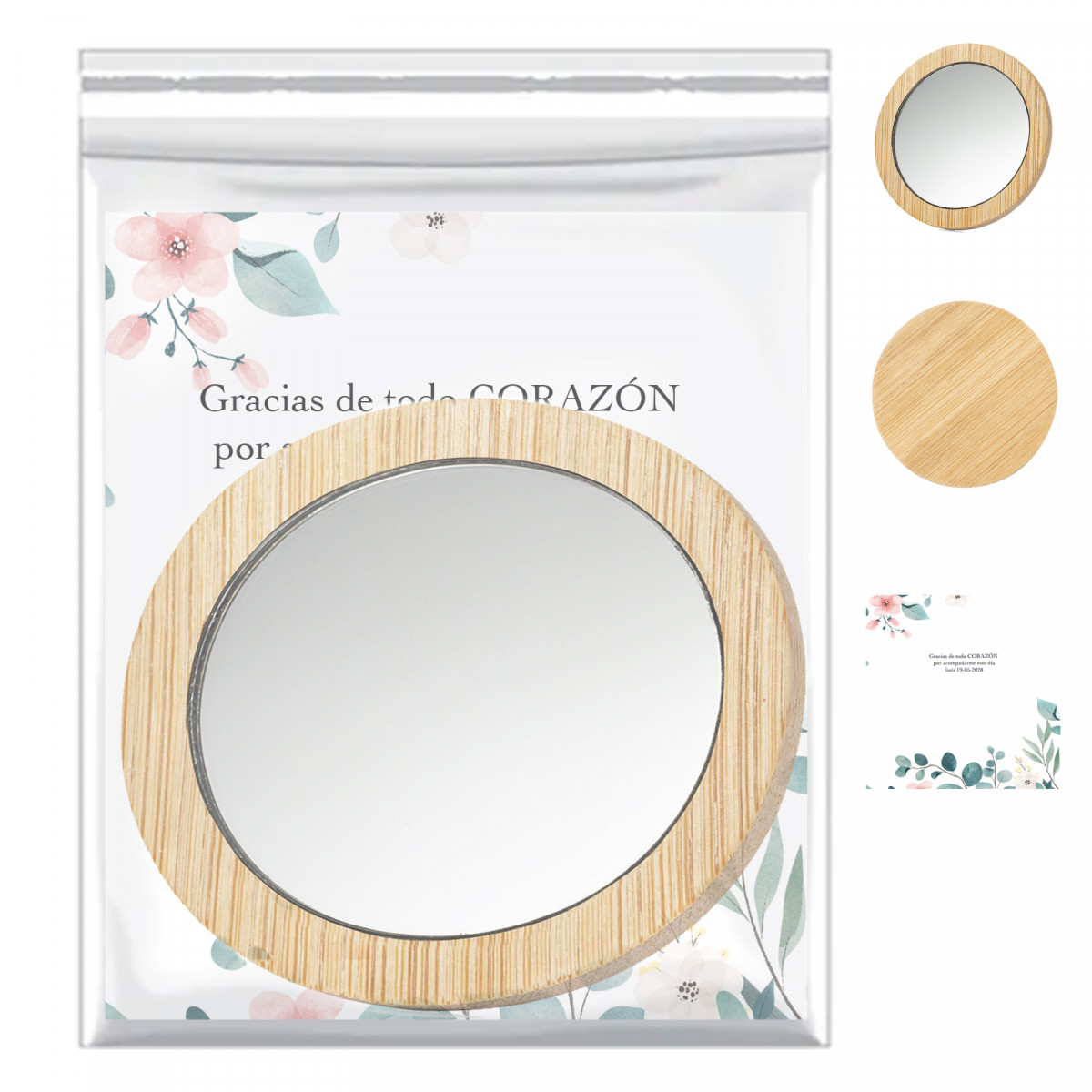 Miroir de poche pour cadeaux tels que la Journée internationale de la femme, personnalisé