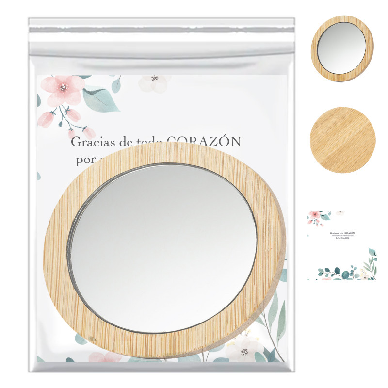 Miroir de poche pour cadeaux tels que la Journée internationale de la femme, personnalisé
